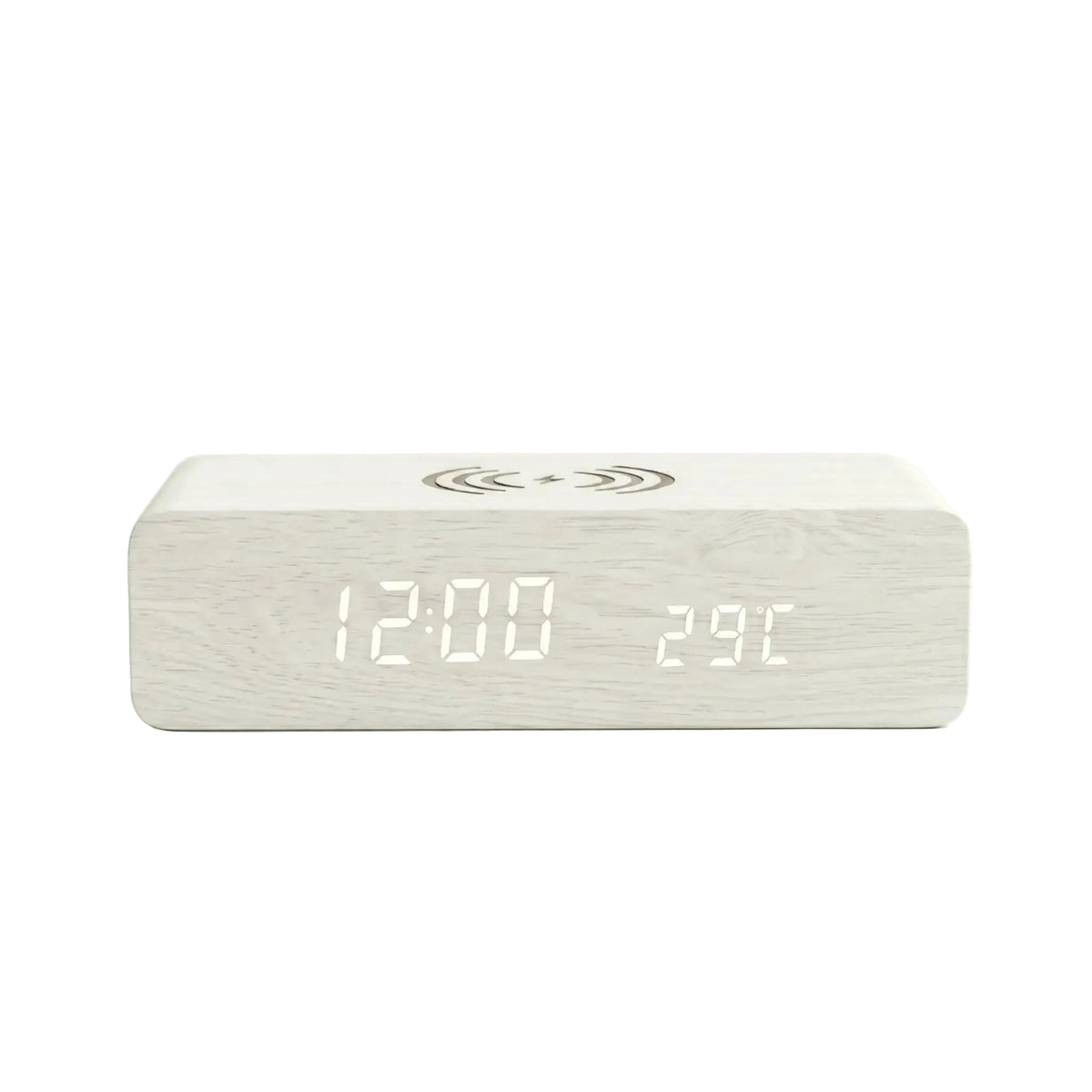 Réveil Chargeur Induction En Bois