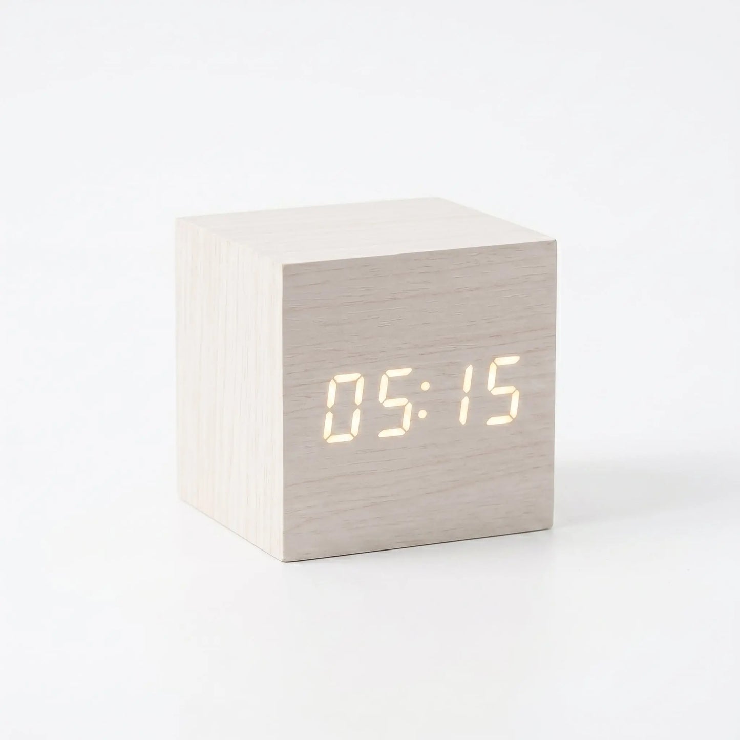 Réveil Cube en Bois