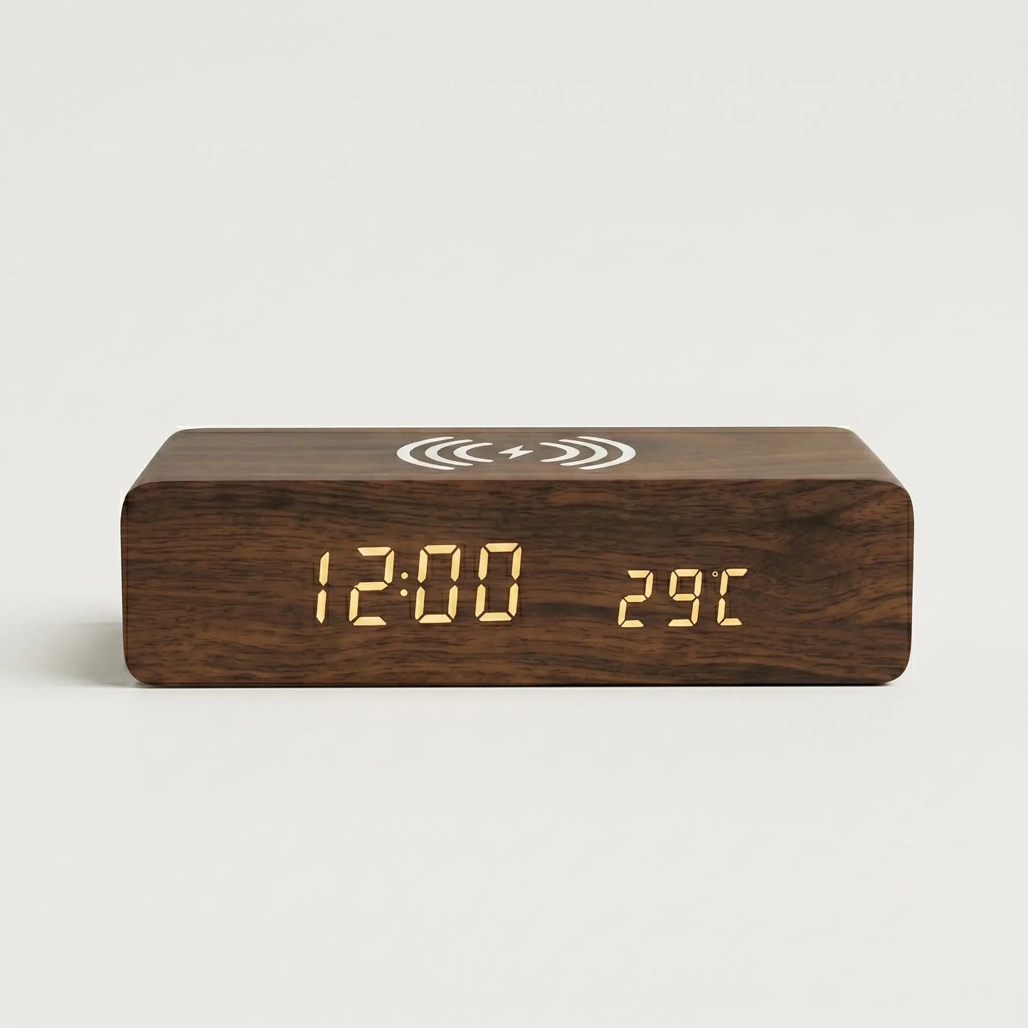 Réveil Chargeur Induction En Bois