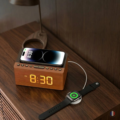 Réveil Induction En Bois Véritable