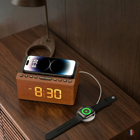 Réveil Induction En Bois Véritable