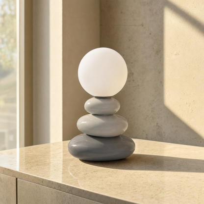 Lampe de Table en Céramique Galets Empilés