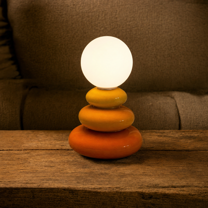 Lampe de Table en Céramique Galets Empilés