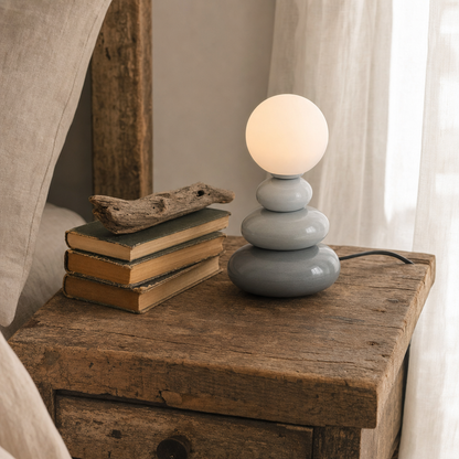 Lampe de Table en Céramique Galets Empilés