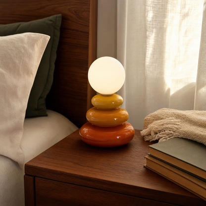 Lampe de Table en Céramique Galets Empilés