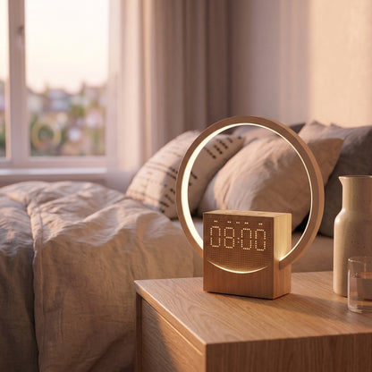 Réveil Lumineux Multifonction 4-en-1 | Simulateur d'Aube & Bluetooth