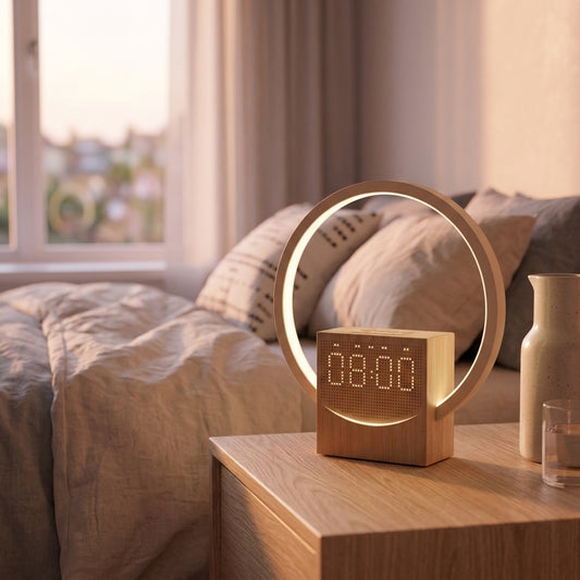 Réveil Lumineux Multifonction 4-en-1 | Simulateur d'Aube & Bluetooth