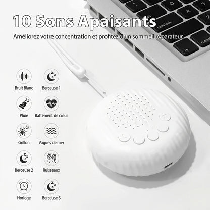 Générateur de Sons d'Ambiance Nomade pour Bébé – Boîtier Audio Compact Rechargeable USB