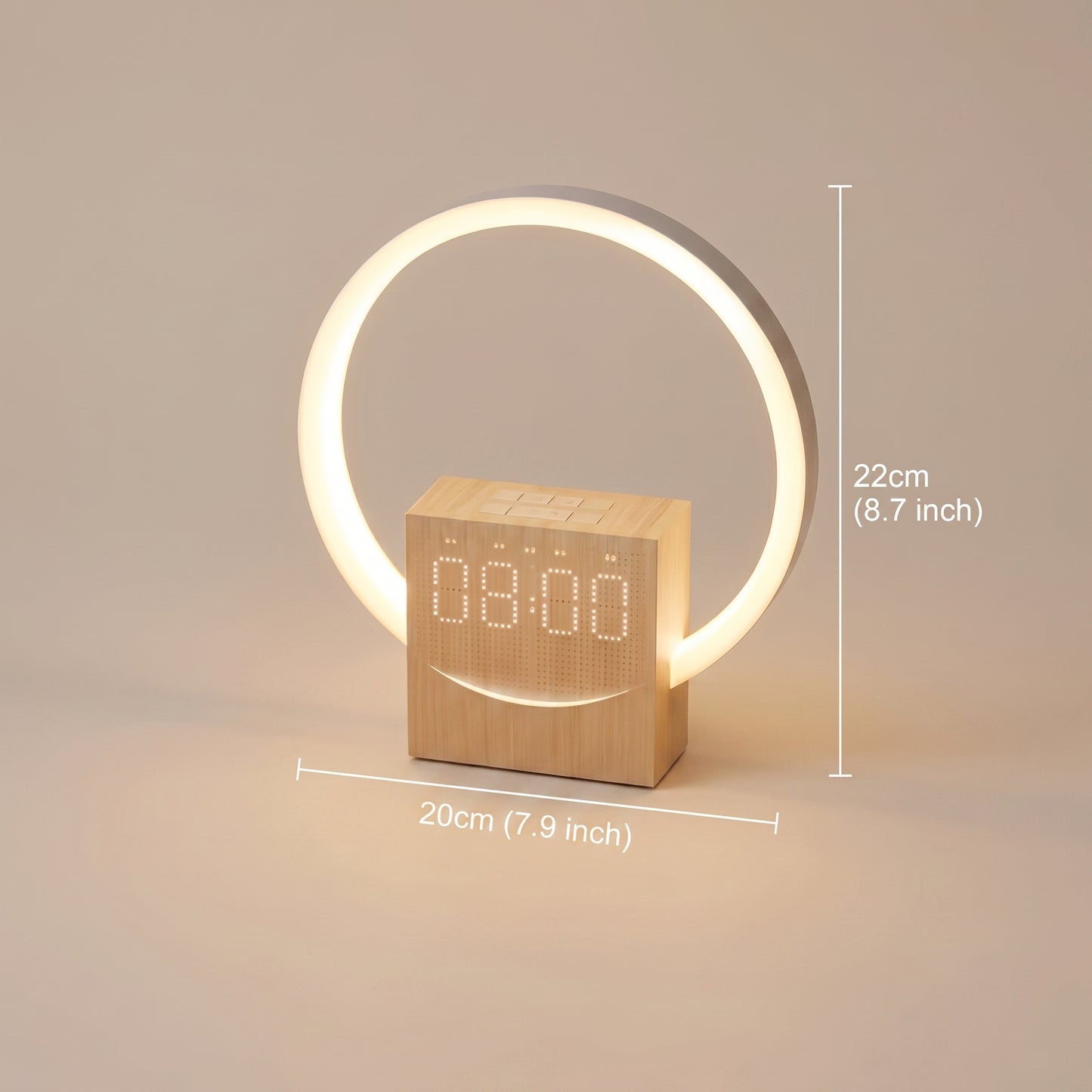 Réveil Lumineux Multifonction 4-en-1 | Simulateur d'Aube & Bluetooth