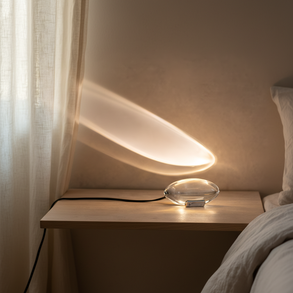 Lampe de Table Cristal Œil du Ciel – Luminaire LED d'Ambiance à Effet Visuel